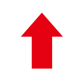 【色ミラ赤・変形】矢印シール